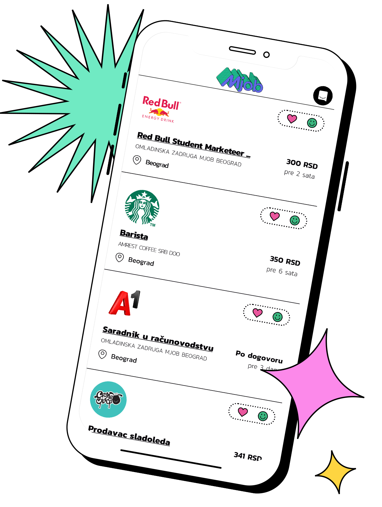 Poslovi za studente na aplikaciji Mjob omladinske zadruge